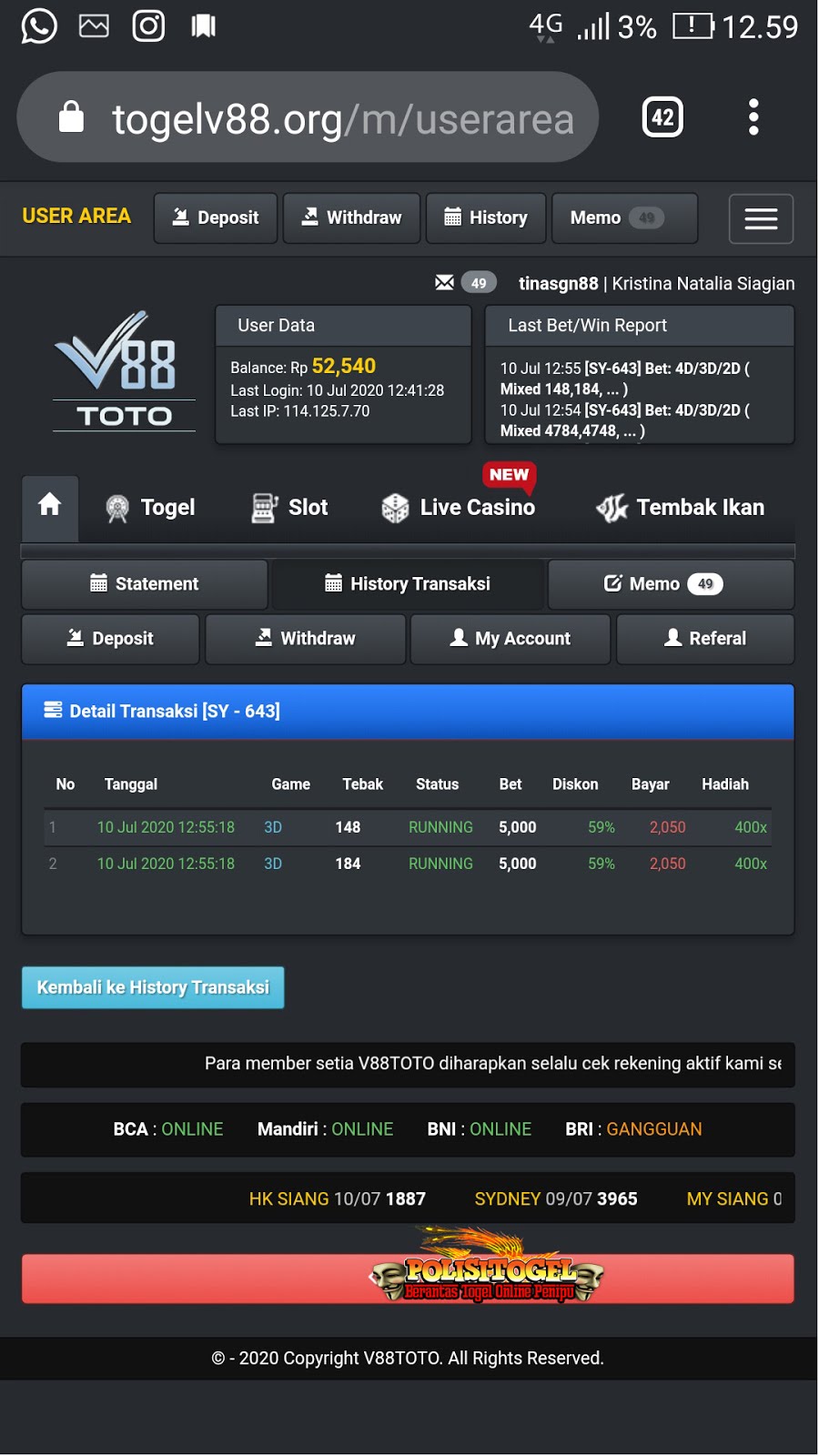 V88TOTO WITHDRAW TIDAK DI BAYAR AKUN KENA KUNCI