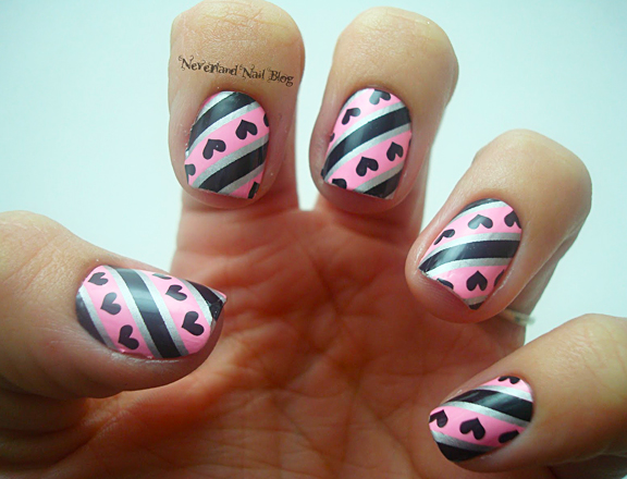nail art heart design fashionate