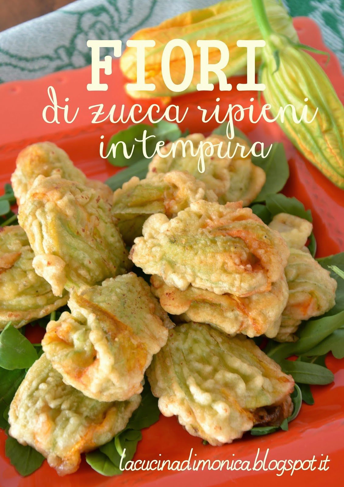 FIORI DI ZUCCA RIPIENI IN TEMPURA