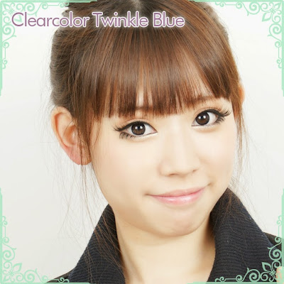 Clear Color Twinkle Blue Contact Lenses at ohmylens.com