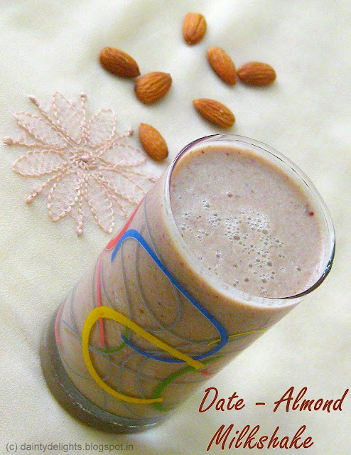 Date almond milkshake