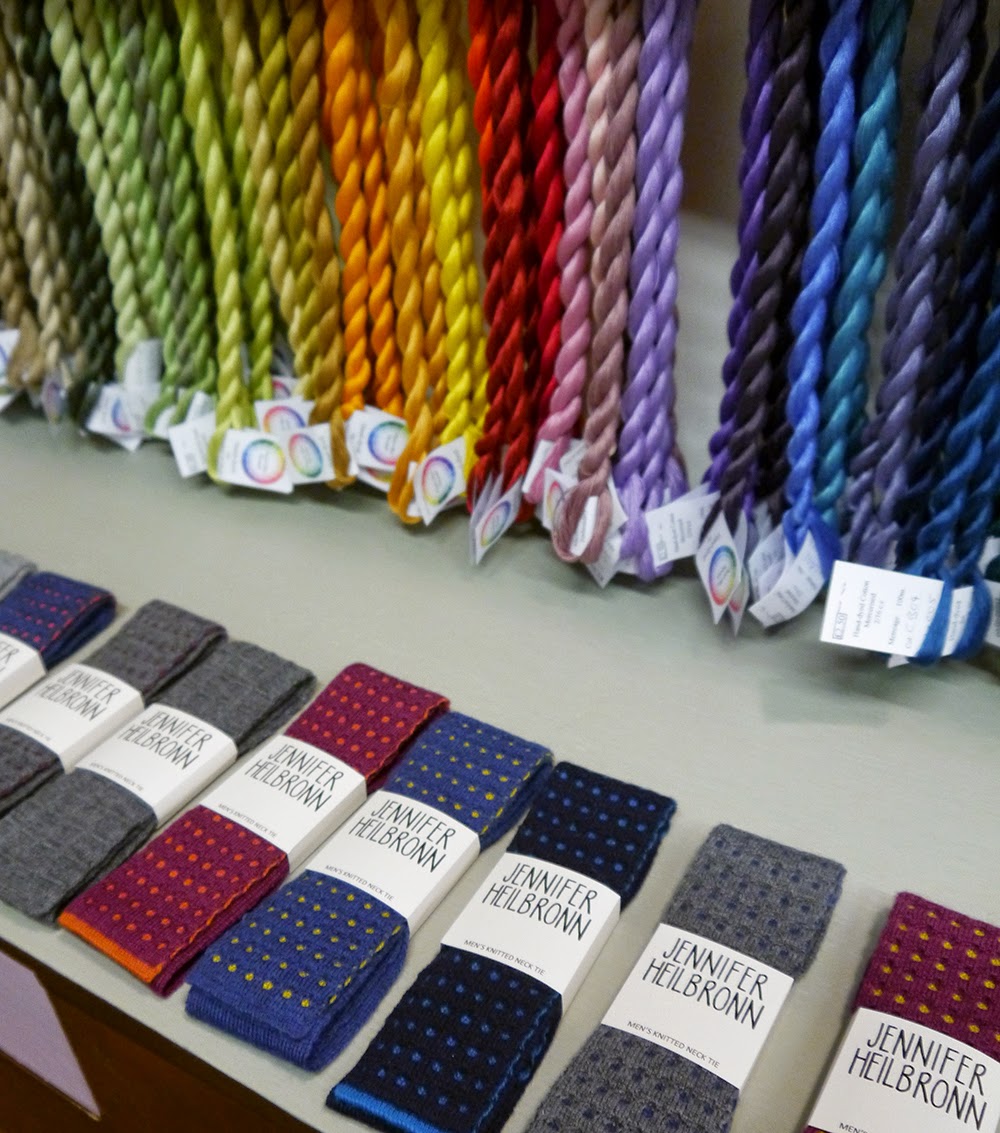 Dundee, craft shop, grand opening, sewing, crafting, DIY, supplies, haberdashery, The Haberdashery Project, new store, knitted ties, Jennifer Heilbronn, gifts for men