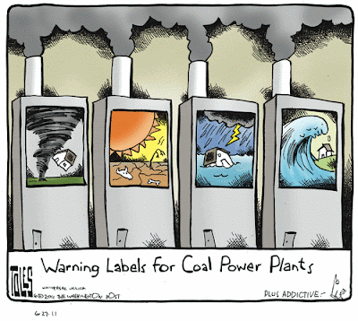 Tom Toles: Warning Labels for Coal Power Plants