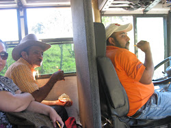 fried plantain chips and papaya on the bus