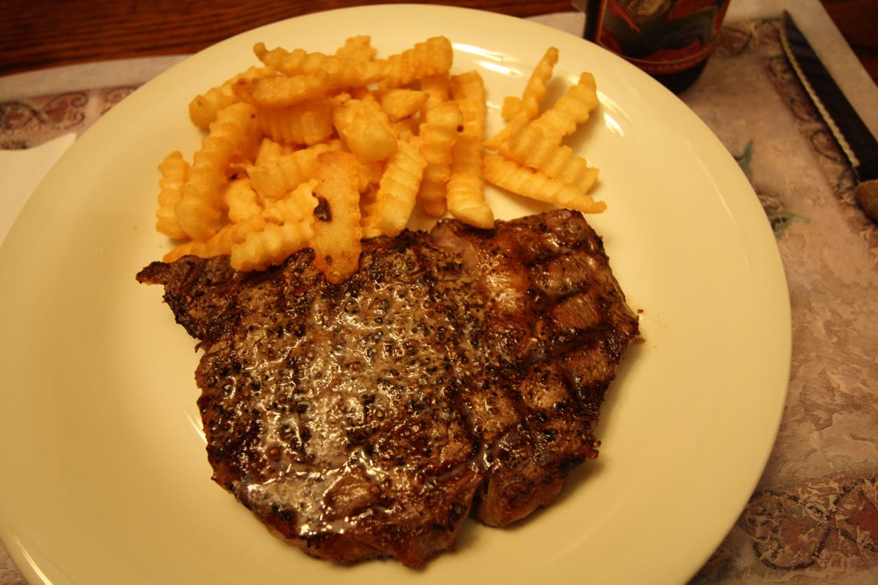 The Roediger House Meal No. 1364 Grilled Ribeye Steak and French Fries