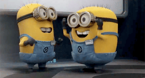 Minions Excited gif