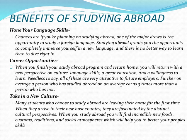 Top 25 Biggest Benefits of Studying Abroad