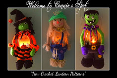 Halloween-Fall Crochet Soda Pop Bottle Lantern Patterns© by Connie Hughes Designs©