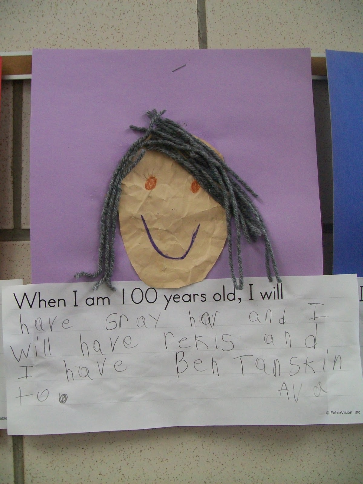 First Grade Rock Stars: When I am 100 years old....