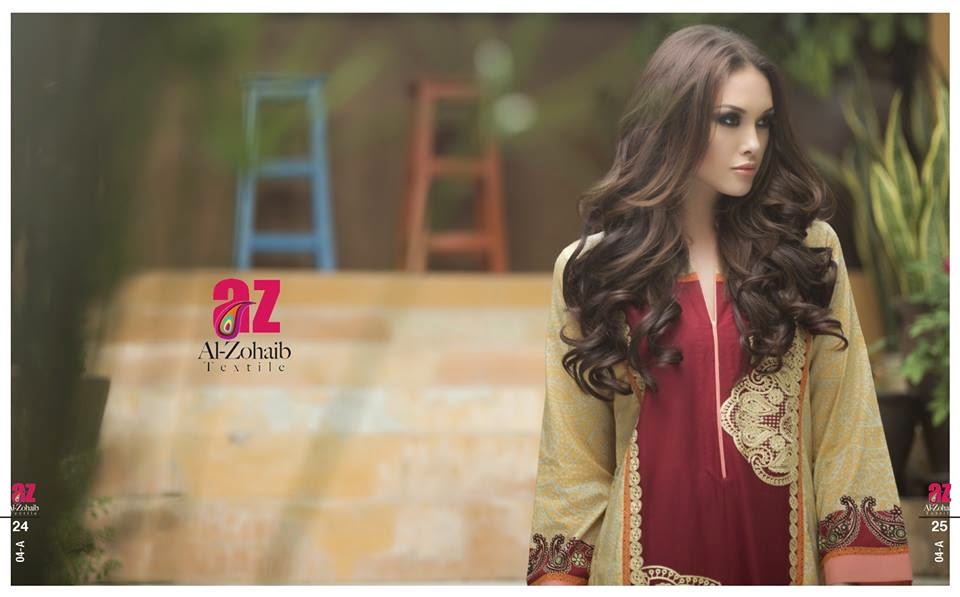 Zanisha kurti collection by al zohaib textiles volume 2 Zanisha kurti collection by al