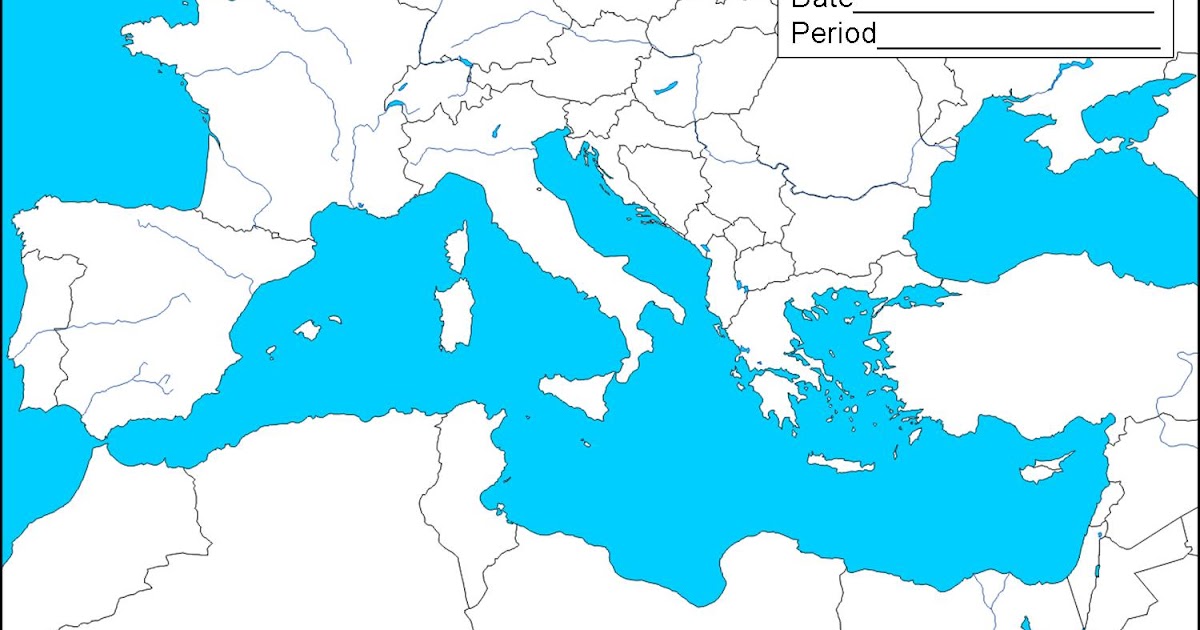 Mediterranean Sea  Mediterranean sea, Map of the mediterranean, Greece sea