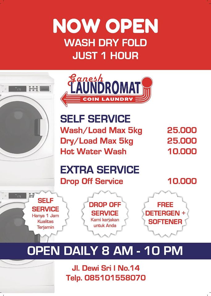 The Best Coin Laundry Service In Kuta Bali Ganesh LaundrOmat Coin