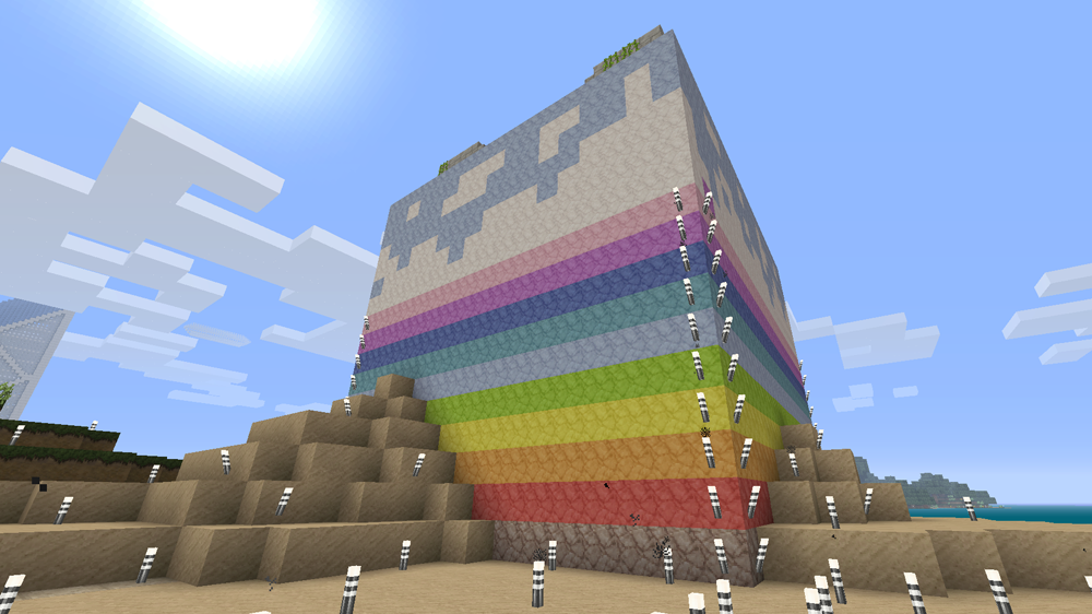 Apixeljunkie Minecraft Bamaland Rainbow Castle