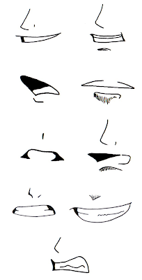 كيف ترسمين الفم في المانجا : طريقة رسم الفم في الانيمي  Bouche+hommes+03