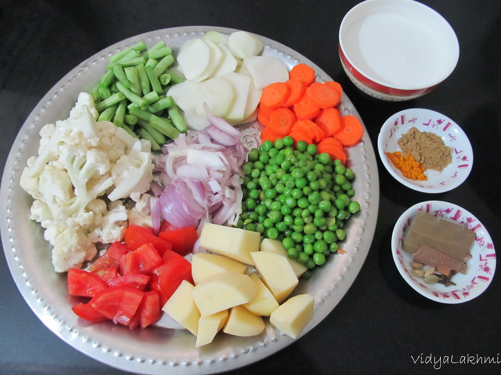 Vidyascooking South Indian Mixed Vegetable Korma