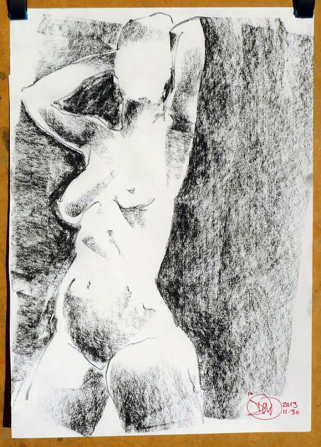 Charcoal nude by David Meldrum