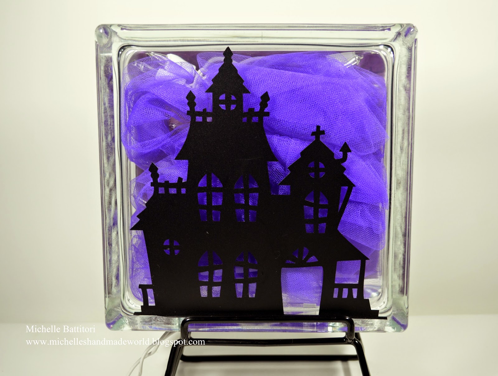 Michelle's Handmade World: Two-Sided Vinyl Glass Block - Halloween