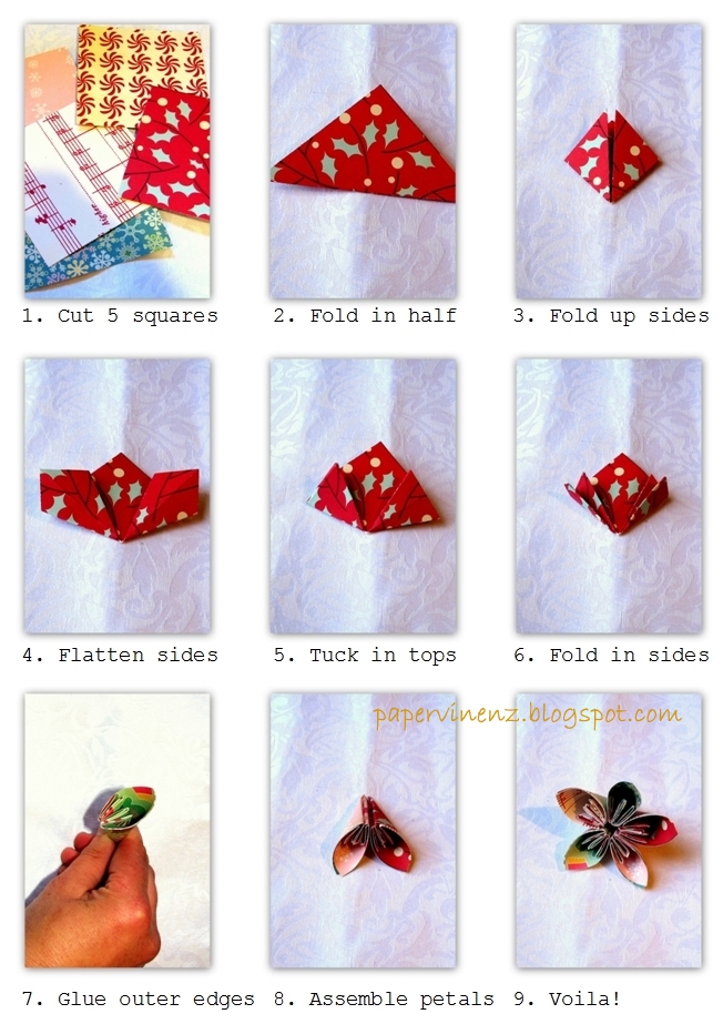 folded paper flowers with tutorial papervine folded paper flower tutorial