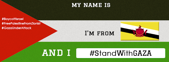 Tukar Cover Photo kepada Stand With Gaza