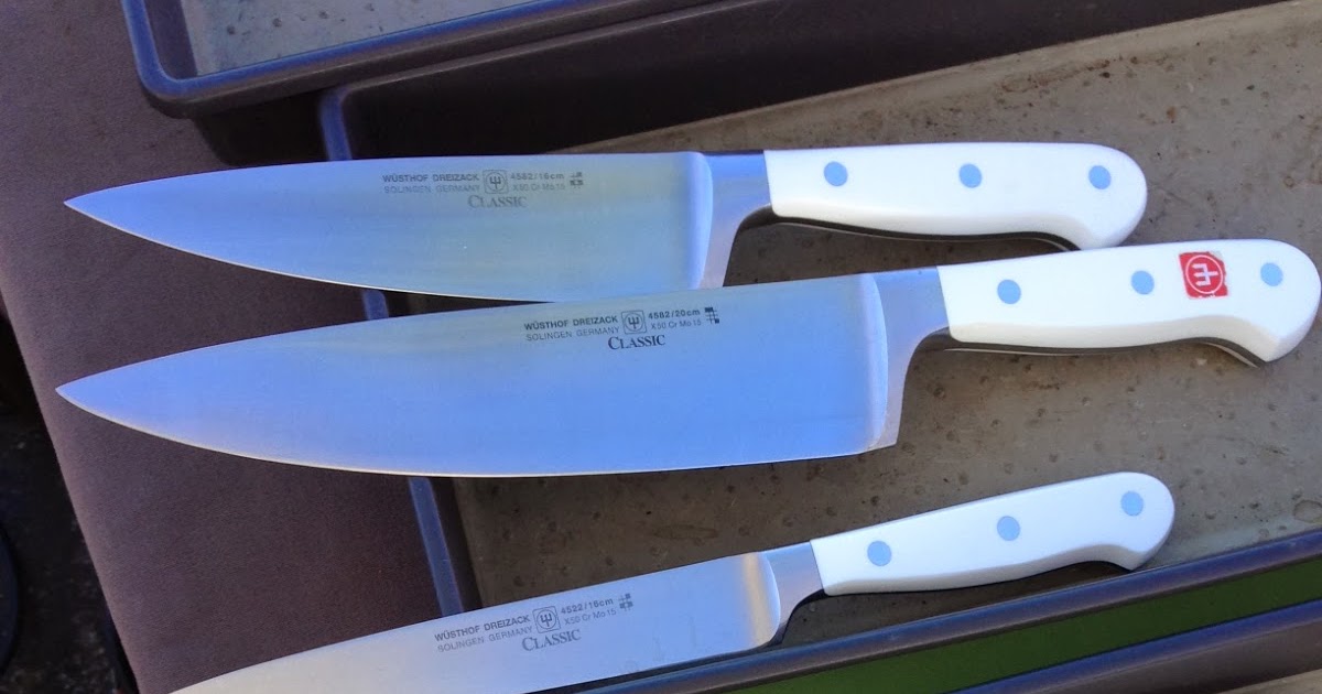 Mobile Knife Sharpening / Knife Sales White Handled Wusthof Kitchen Knives