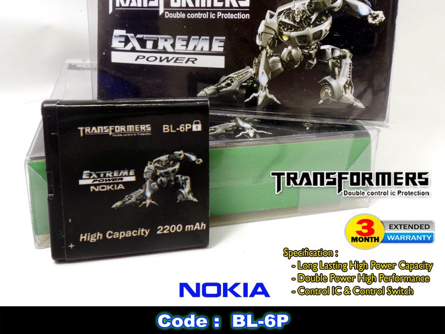 Baterai Nokia Double Power Transformer BL-6P