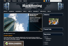 Black Hosting Blogger Template