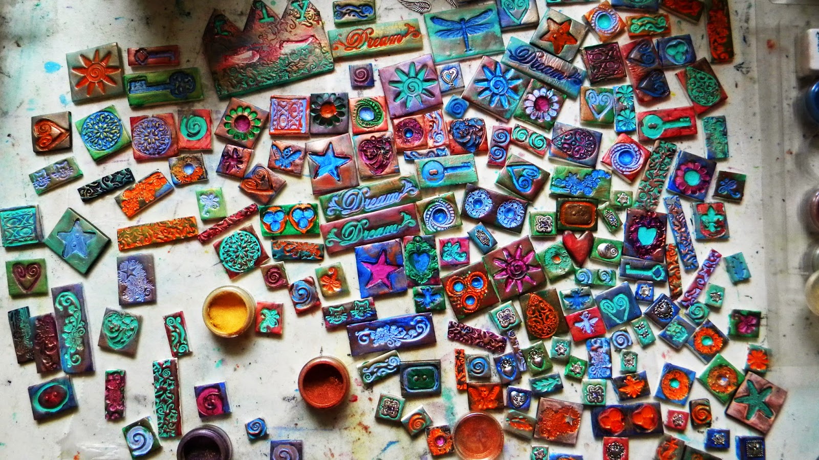 Greene Earth Originals Free tutorial! Polymer clay mosaic tiles galore...