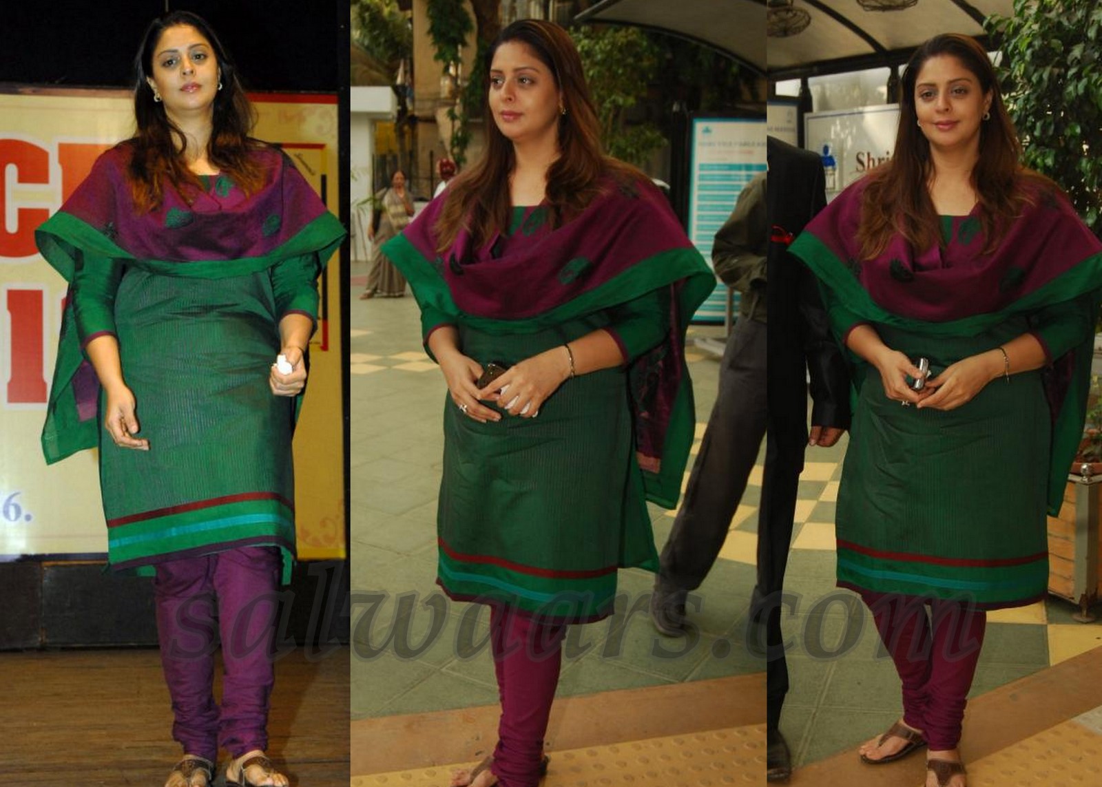 nagma and her husband http www salwaars com 2012 05 nagma in green