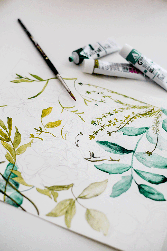 WILDFLOWERS BLOG SKETCHBOOK 01 FLORAL PRINT PROCESS