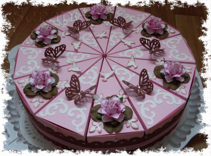 Подарки торт из картона