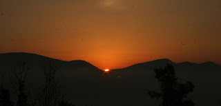 First glimpse of the sun for the day First glimpse of the sun for the day