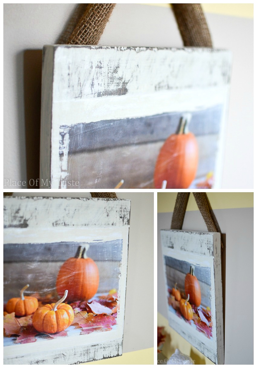 DISTRESSED WALL ART PLACE OF MY TASTE