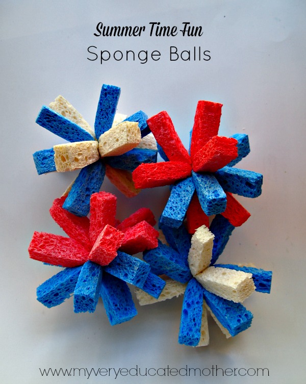 Sponge balls are the snow balls of summer! A great activity to cool off and have fun with the kids.