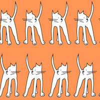 cat doodle pattern