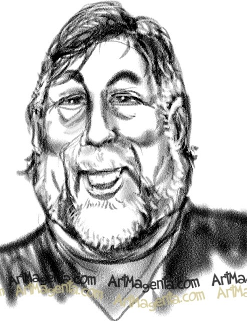 Steve Wozniak is a caricature by caricaturist Artmagenta