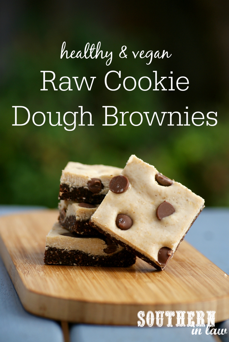 Southern In Law Recipe Healthy Raw Cookie Dough Brownies (Vegan too!)