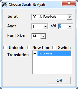 Cara menulis surat al quran di Microsoft office word pilih ayat alquran Cara menulis surat al quran di Microsoft office word