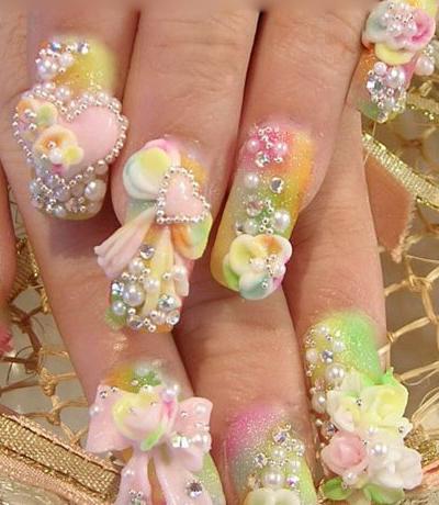 Nail Art Designs, Bridal Nail Art Designs, Wedding Nail Art Designs