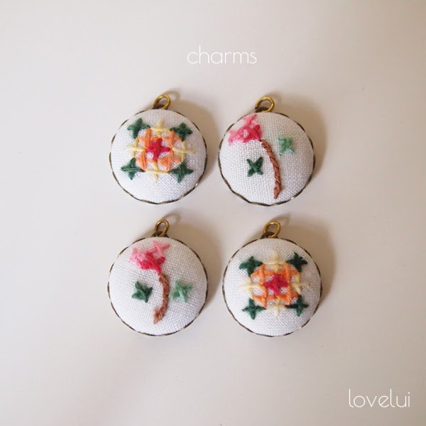  embroidered charms