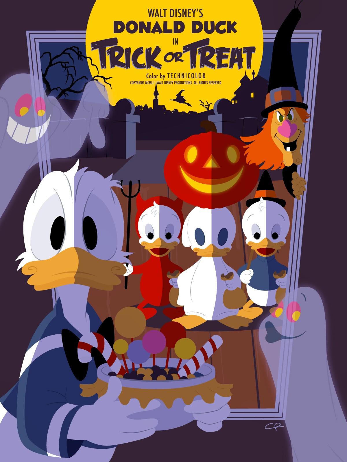I made a Trick or Treat poster! One of my favorite Disney shorts ever