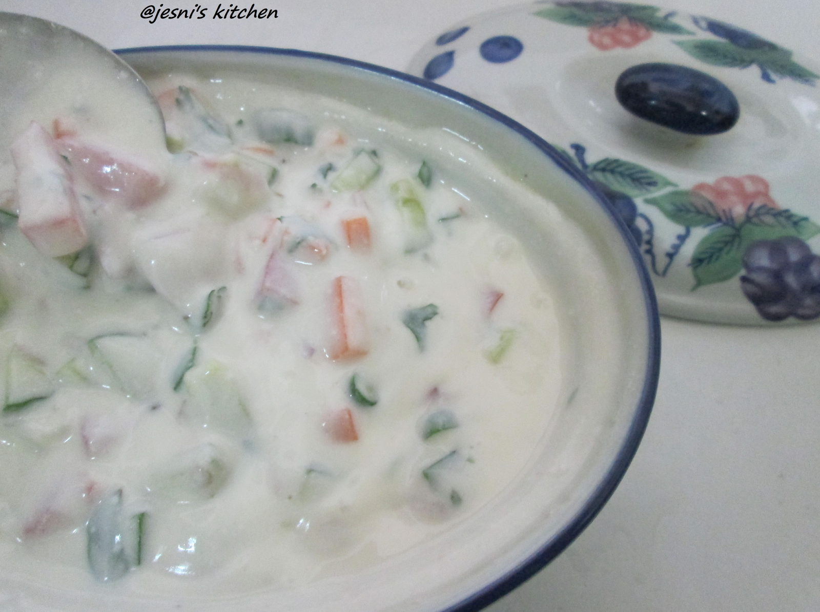 Jesni's Kitchen Simple Vegetable Curd Salad