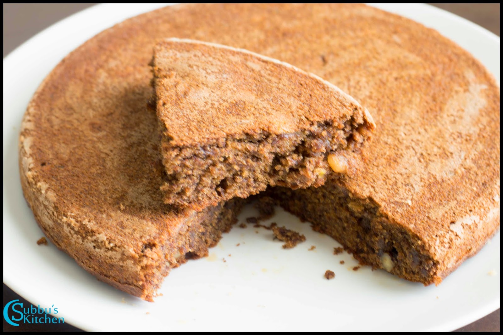 Pressure Cooker Eggless Ragi Banana Cake Recipe Subbus Kitchen