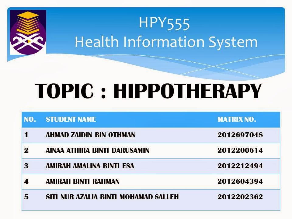 SAH Benefits of hippotherapy