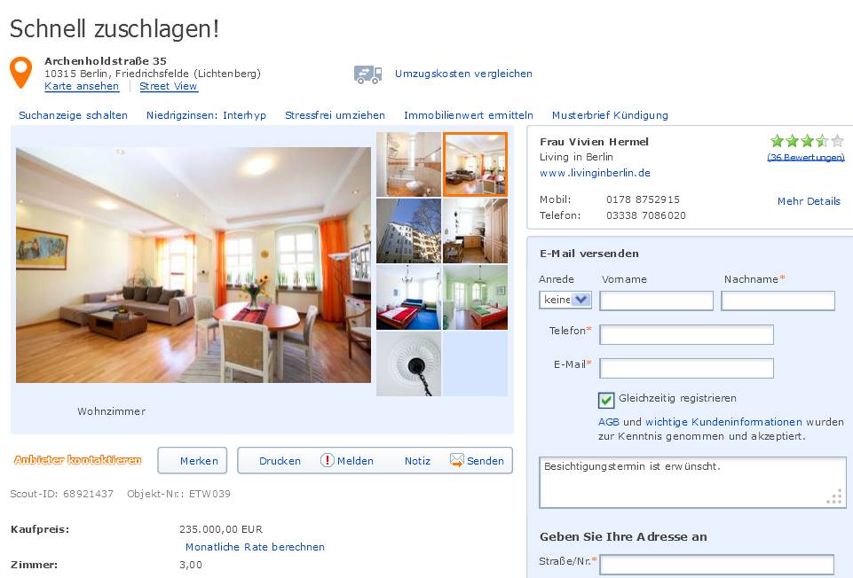 Informationen Uber Wohnungsbetrug Informations About Rental Scam