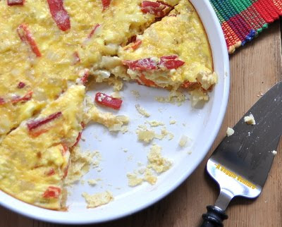 Crustless Quiche with Roasted Peppers