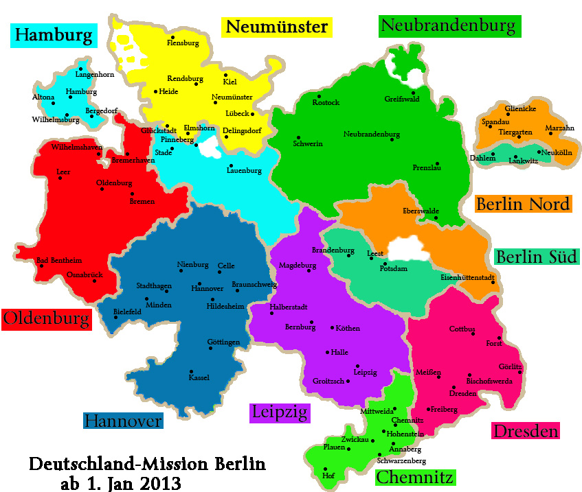 Germany Berlin Mission 20122015 New Zones for 2013