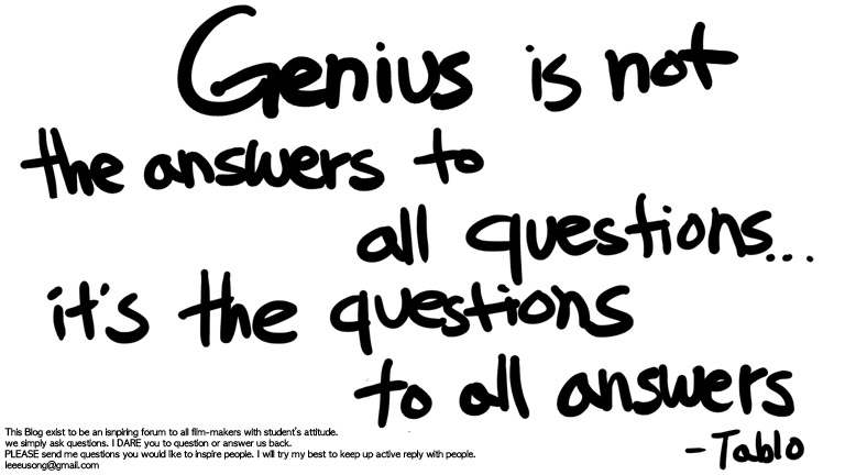 Questions to all Answers_film makers mind game