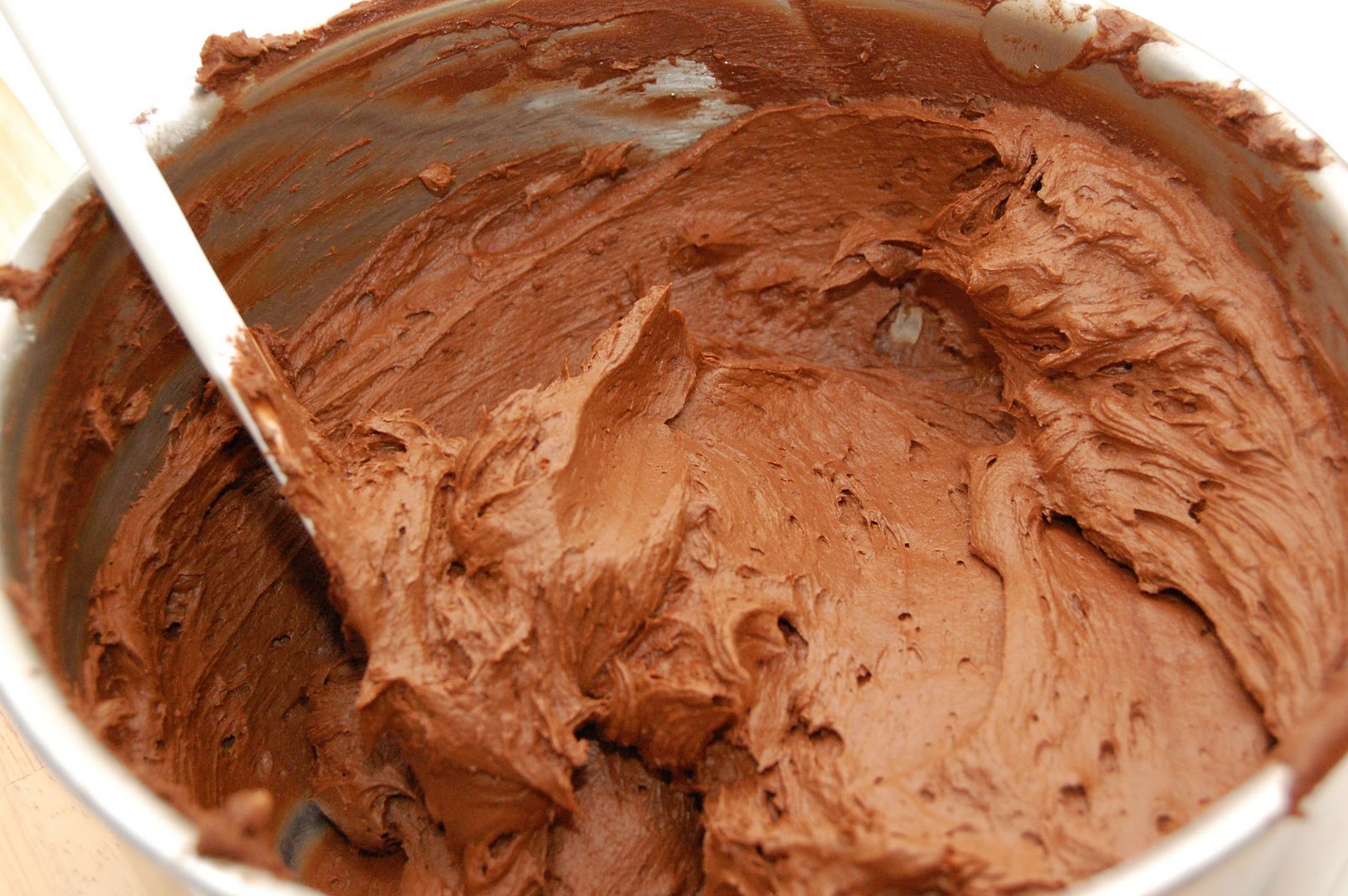 White/Marbled Cake with Chocolate Truffle Buttercream