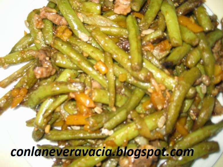 Judias Verdes Francesas Y Calabaza Al Wook
