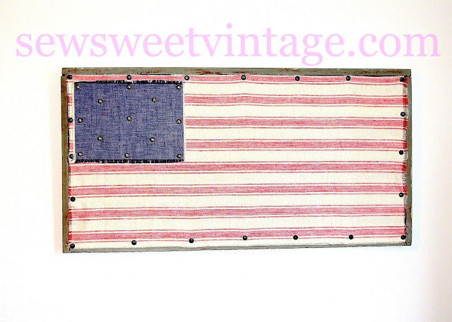 how-to make an American flag with scrap fabrics